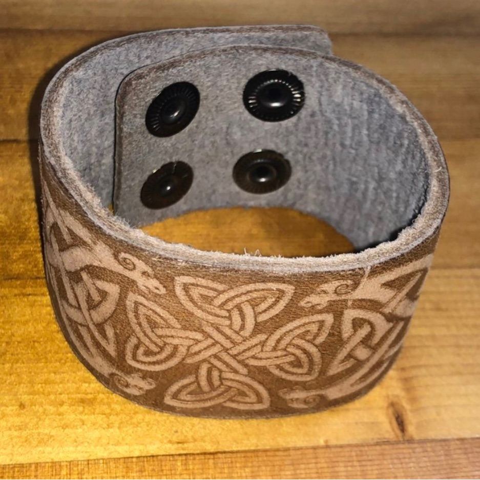 Celtic Leather Cuff